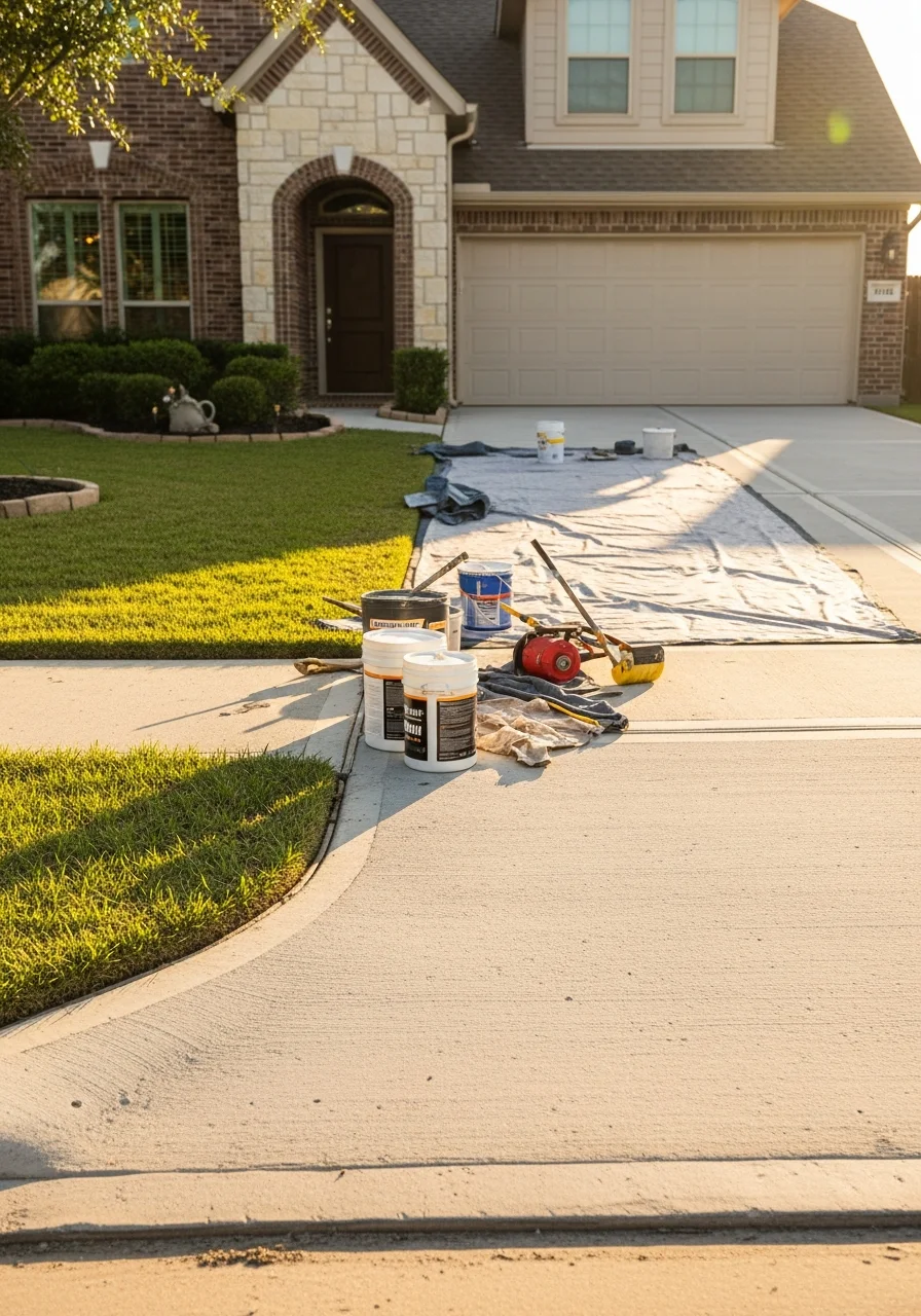 Cypress work crew on residential property in growing community.
